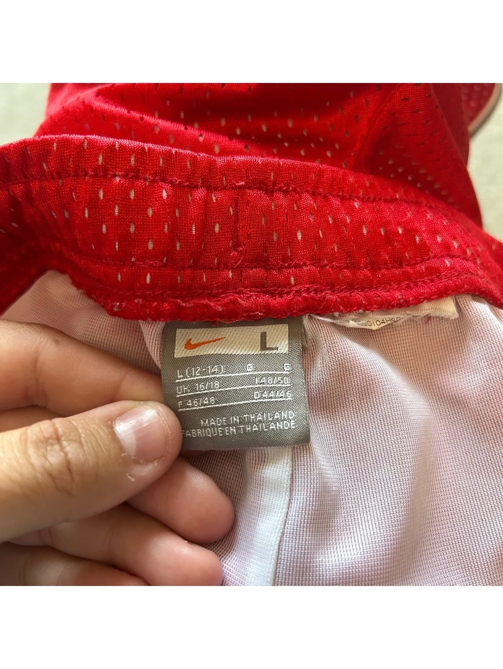 Vintage Shiny Nike Red Basketball Shorts Women's Size Large